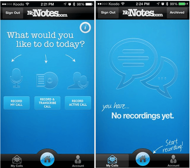 Download Call Recording by NoNotes.com app
