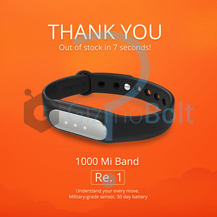 Xiaomi Mi Band out of stock in less than 1 second - Marketing Stunt