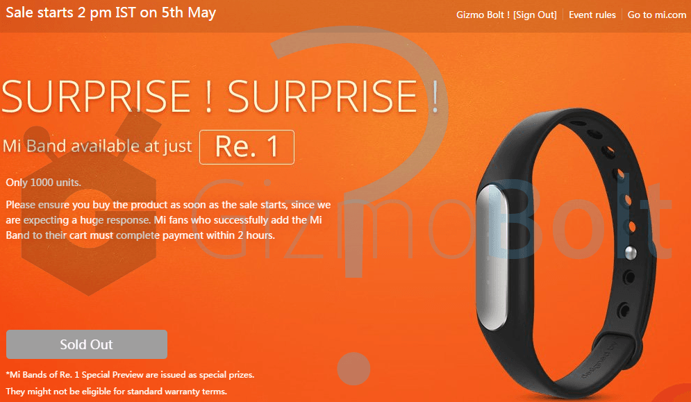 Xiaomi Mi Band sold within 1 second - Marketing stunt