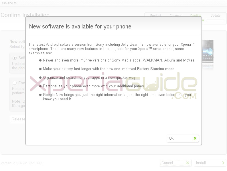 How to Update Xperia SL LT26ii to Android 4.1.2 Jelly Bean 6.2.B.0.200 firmware via Sony Update Sevrice
