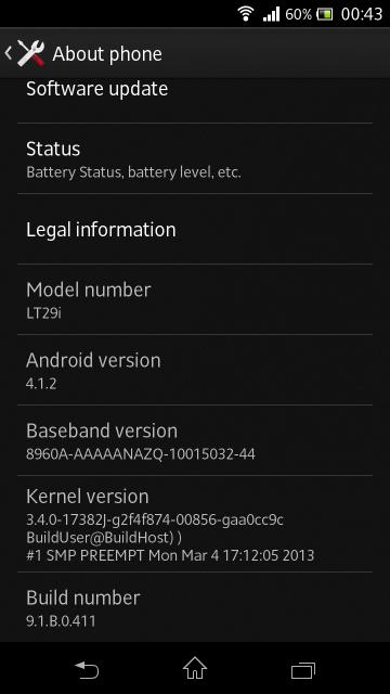 Xperia TX LT29i 9.1.B.0.411 firmware Detailed Review