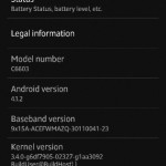 Xperia Z Jelly Bean Android 4.1.2 10.1.1.A.1.253 firmware Details