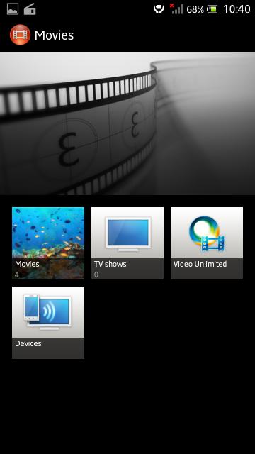 movies app of Jelly Bean 6.2.B.0.203 firmware for Xperia Ion