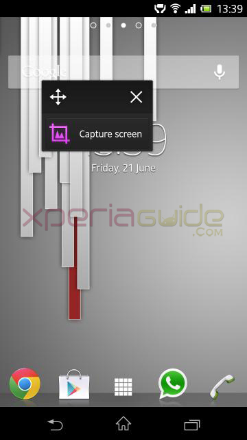Capture screen app in Xperia ZL C6503 Android 4.2.2 Jelly Bean 10.3.A.0.423 firmware