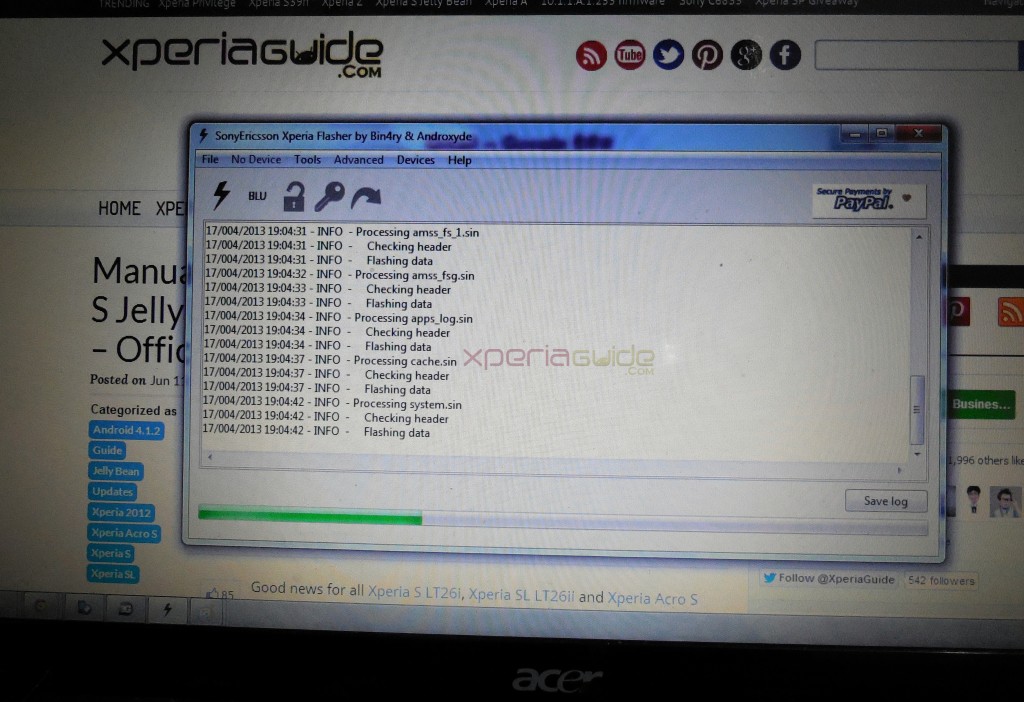 How to Flash Xperia S, SL Jelly Bean 6.2.B.0.211 World-India ftf