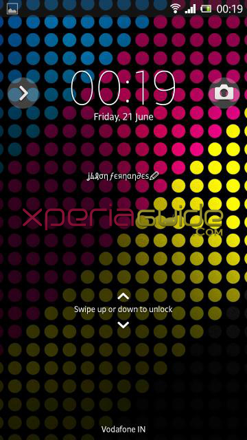 New Lock Screen in Xperia ZL C6503 Android 4.2.2 Jelly Bean 10.3.A.0.423 firmware