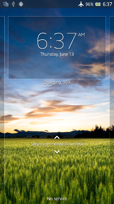 New Lock Screen layout Xperia Z C6603 Android 4.2.2 Jelly Bean 10.3.X.X.XXX firmware