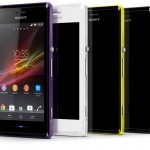 Xperia M Phone in Black White Purple Lime colors