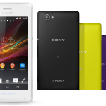 Xperia M in Black White Lime Purple color