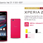 Xperia Z1 f SO-02F launching on 19 December via NTT DoCoMo Japan