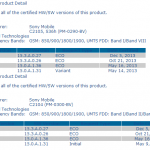 Xperial L 15.3.A.0.27 firmware certified by PTCRB – Bug Fixing Update