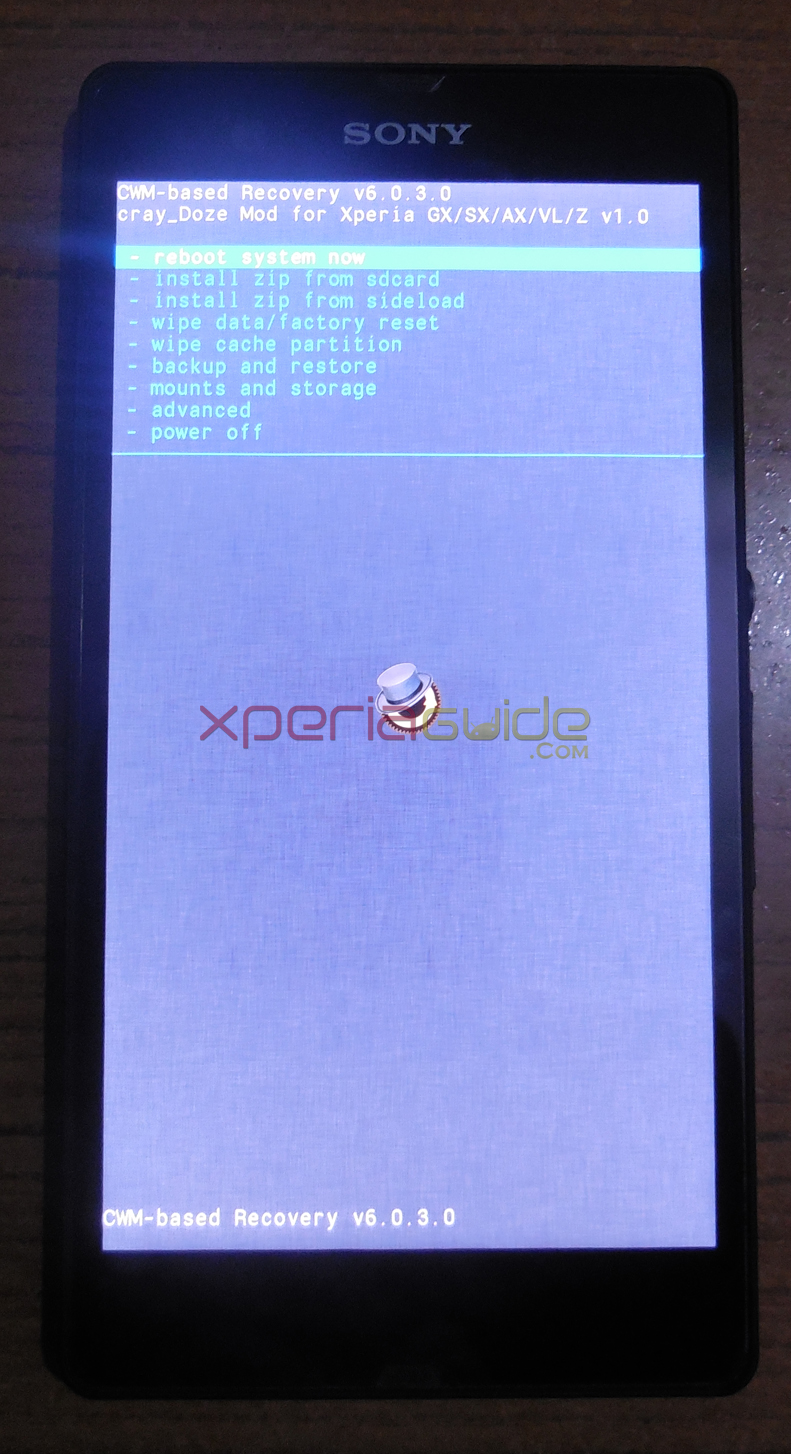 Install CWM Recovery v6.0.3.0 on Xperia Z on LOCKED bootloader