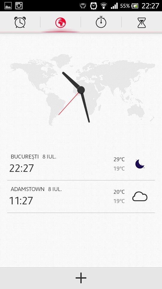 World Clock app of Xperia Honami on Xperia S SL