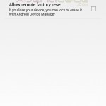 Android Device Manager Settings Option in Xperia Z