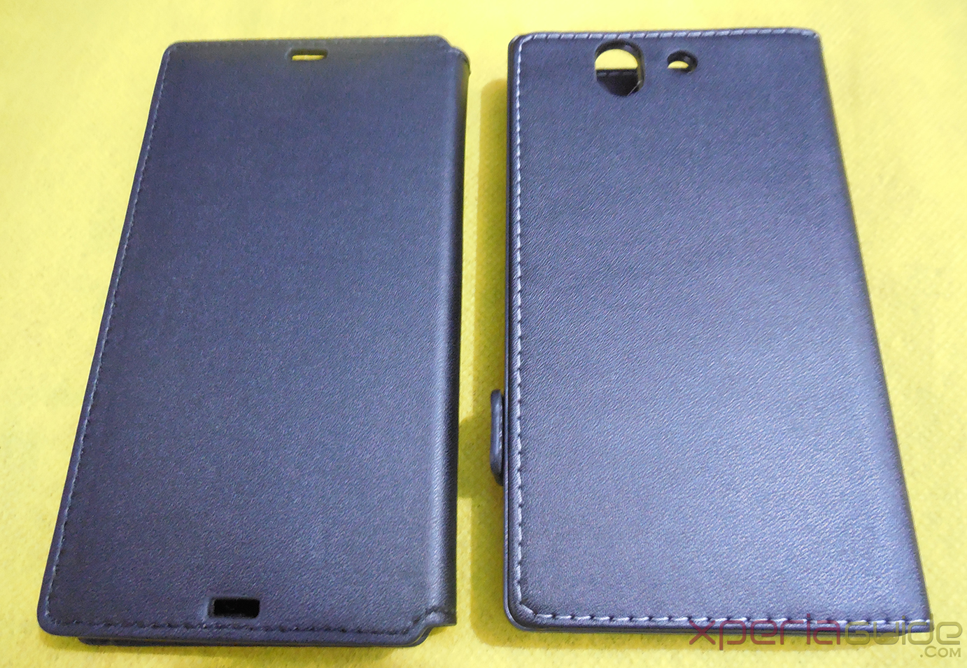 Front Side comparison of Xperia Z flip Case by Roxfit