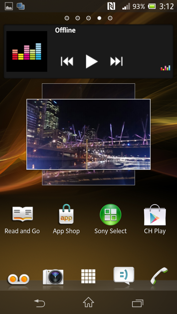Homescree in new Xperia Z C6603 10.3.1.A.1.10 firmware Update Rolled on ORANGE Carrier