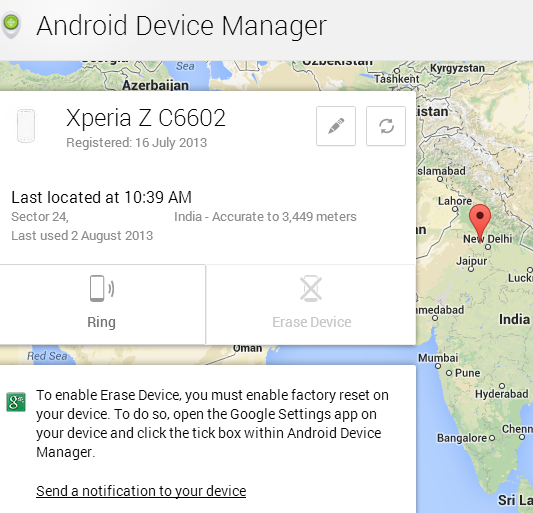 How to Track stolen or lost Xperia Z Xperia Phone via Android Device Manager