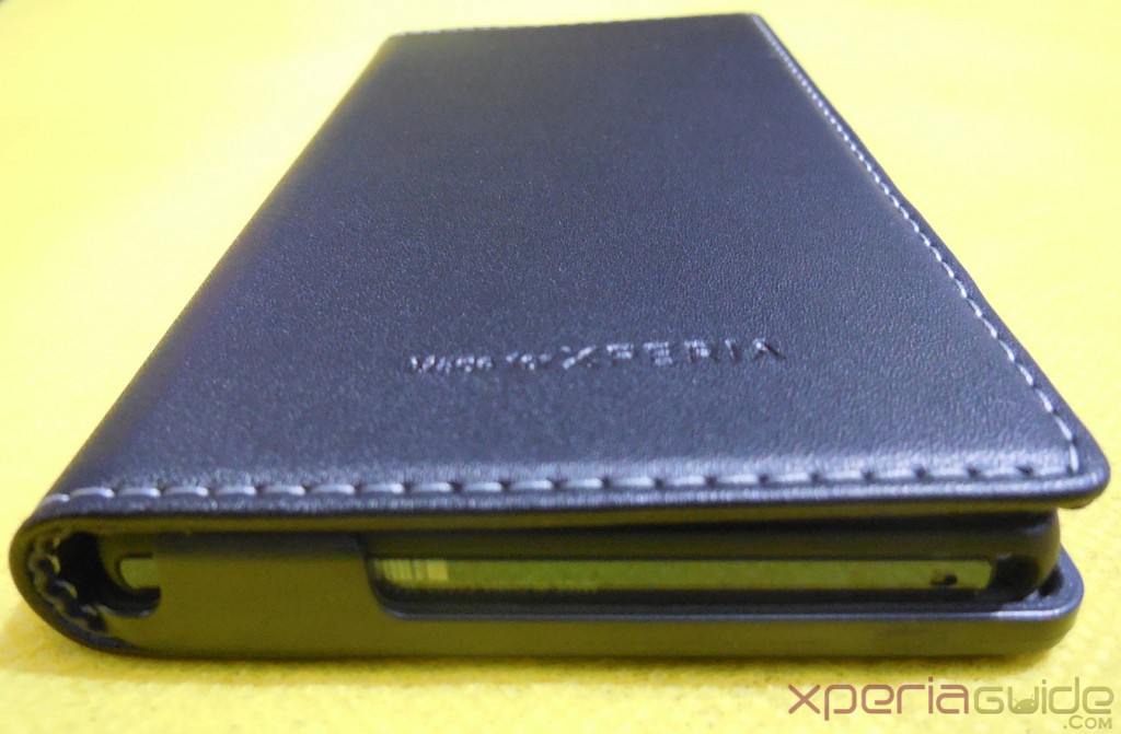 Made for Xperia Logo on Xperia z Roxfit flip case.