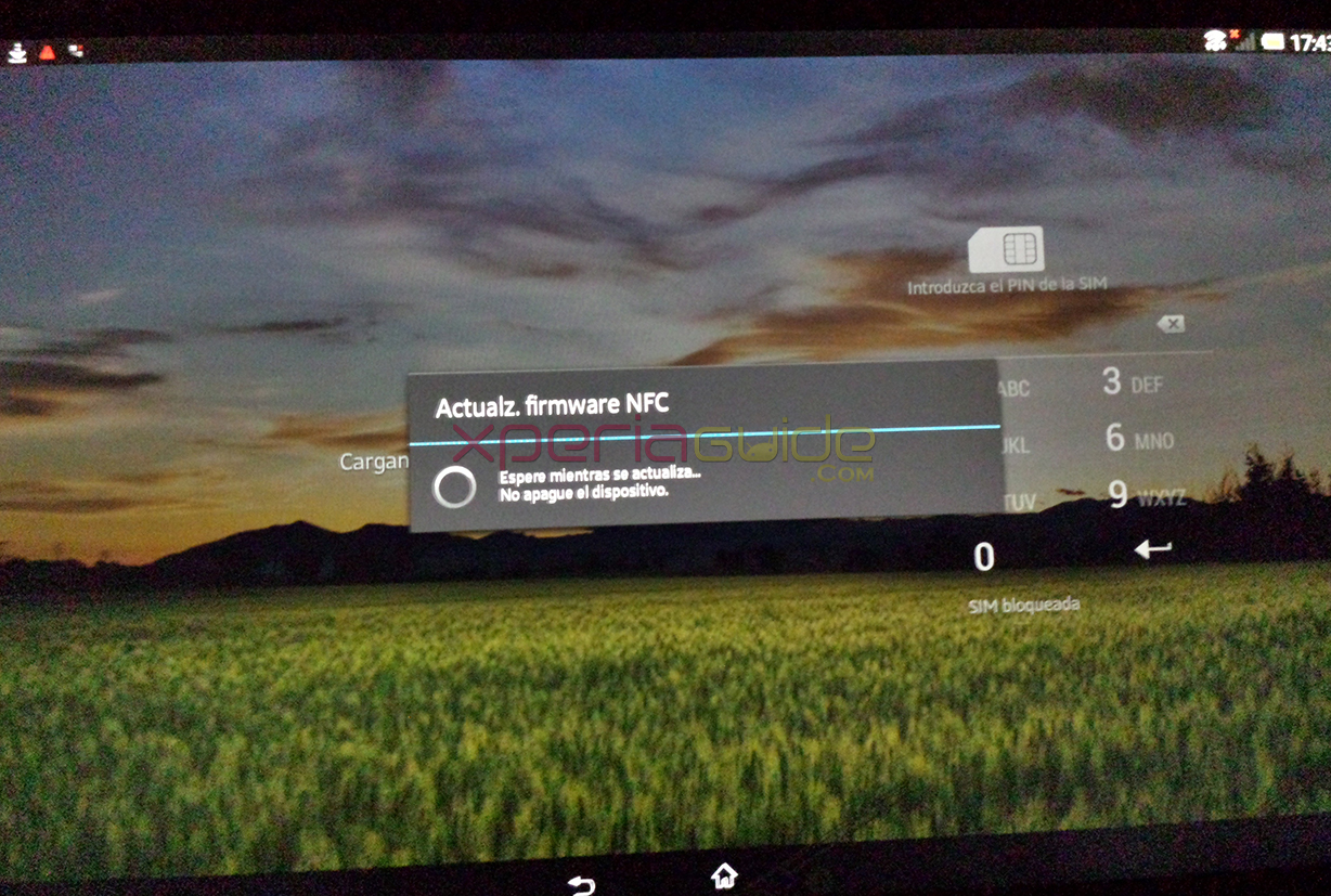 NFC Software upgradation in Xperia Tablet Z SGP321 Android 4.2.2 10.3.1.A.0.244 firmware update