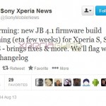 Sony confirms Bug Fixing Android 4.1.2 Jelly Bean update coming for Xperia S, SL, Acro S. ETA – a few weeks