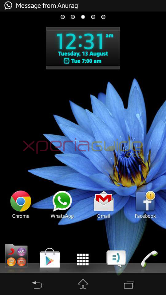 Transaprent Naviagtion bar in Xperia SP C5302 Android 4.1.2 12.0.A.2.245 firmware Update