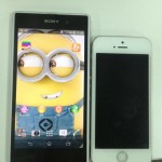 White Xperia Honami Vs iPhone 5