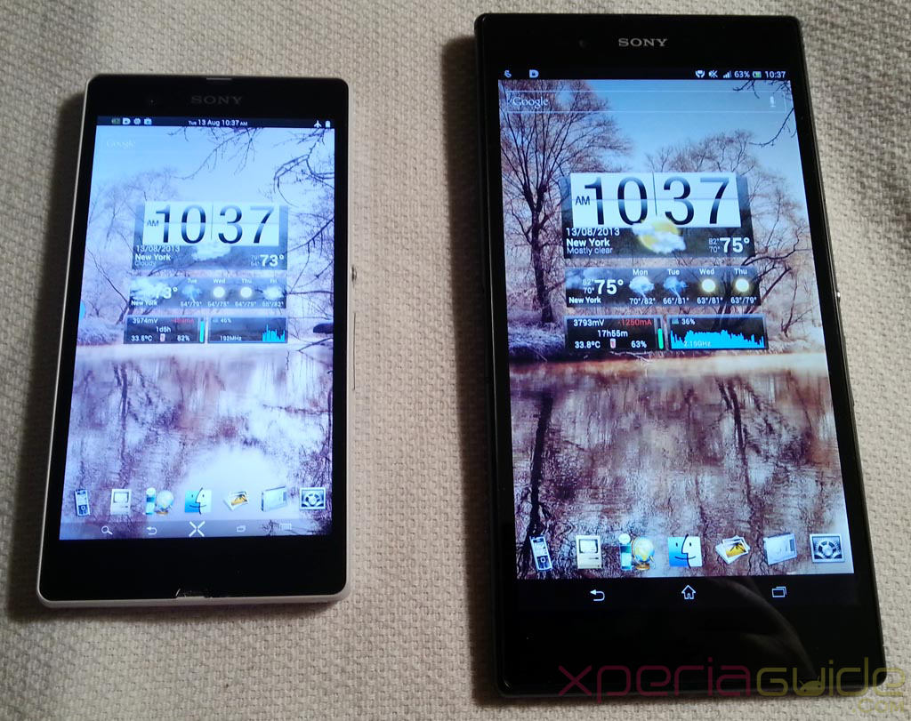 Xperia Z Ultra Vs Xperia Z Similar Pond Water Wallpaper Display Comparison Gizmo Bolt Exposing Technology Social Media Web