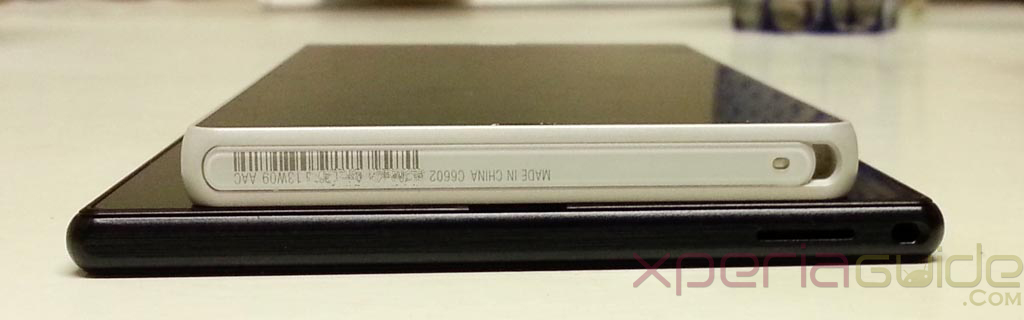 Xperia Z Ultra Vs Xperia Z Size Comparison Horizontal view