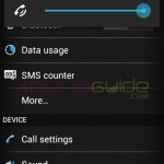 Settings option in Xperia J ST26i 11.2.A.0.33 firmware
