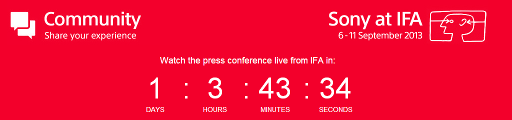 Sony's IFA 2013 Press Conference Live Video Streaming