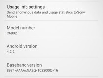 Xperia Z1 Android 4.2.2 14.1.G.1.531 Firmware Details