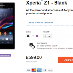 Xperia Z1 Official Price in UK £599 – Shipping in Late September