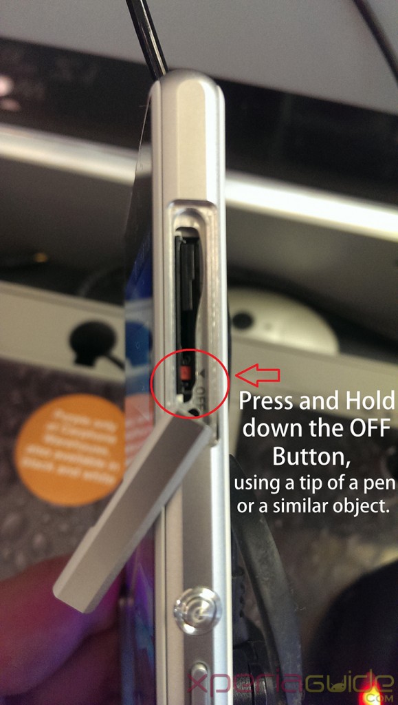 Xperia Z1 comes with Physical Hard Reset Button