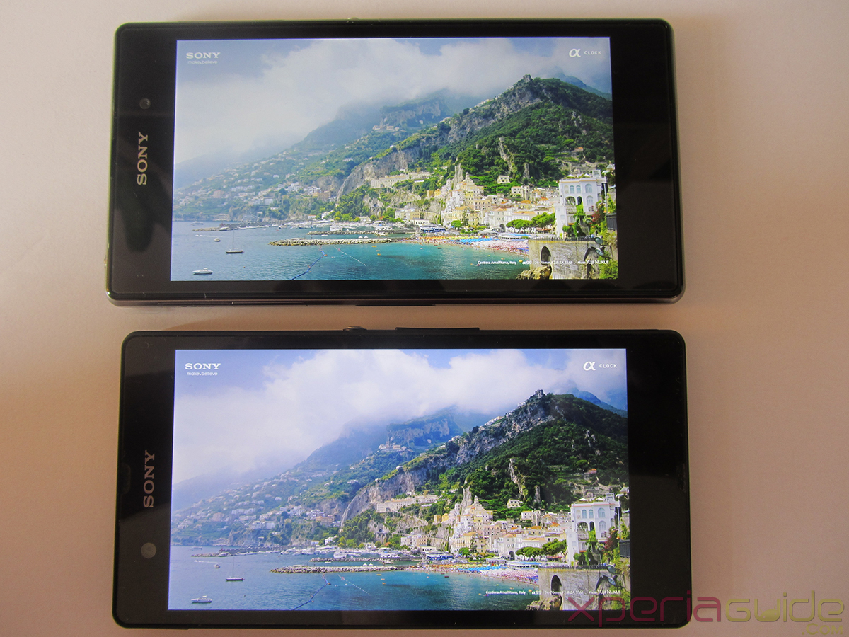 Xperia Z1 Triluminos Display Vs Xperia Z Display Comparison - Ocean Background