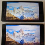 Xperia Z1 Triluminos Display Vs Xperia Z Display Comparison - White Mountain Background