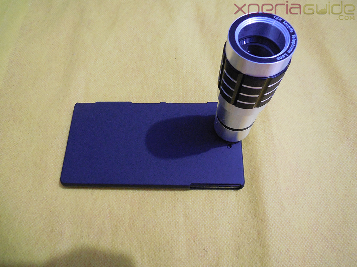 Xperia Z 12x Zoom Telescope with Tripod Stand - Back Cover Tightened with lens
