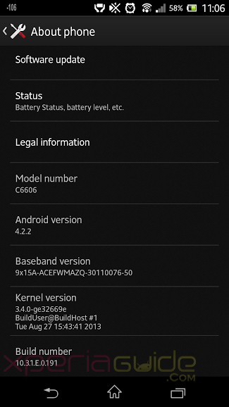 T-Mobile Xperia Z Android 4.2.2 10.3.1.E.0.191 firmware update rolling finally