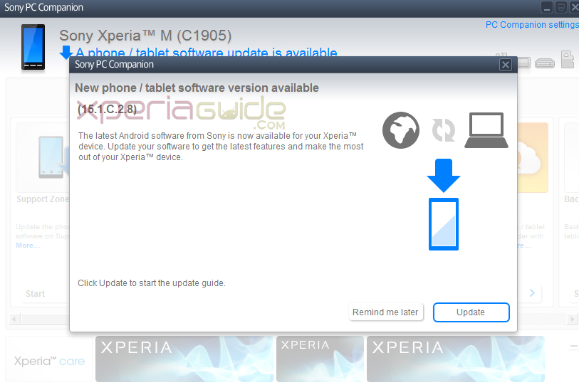 Xperia M 15.1.C.2.8 firmware update via PC Companion - Camera Improved