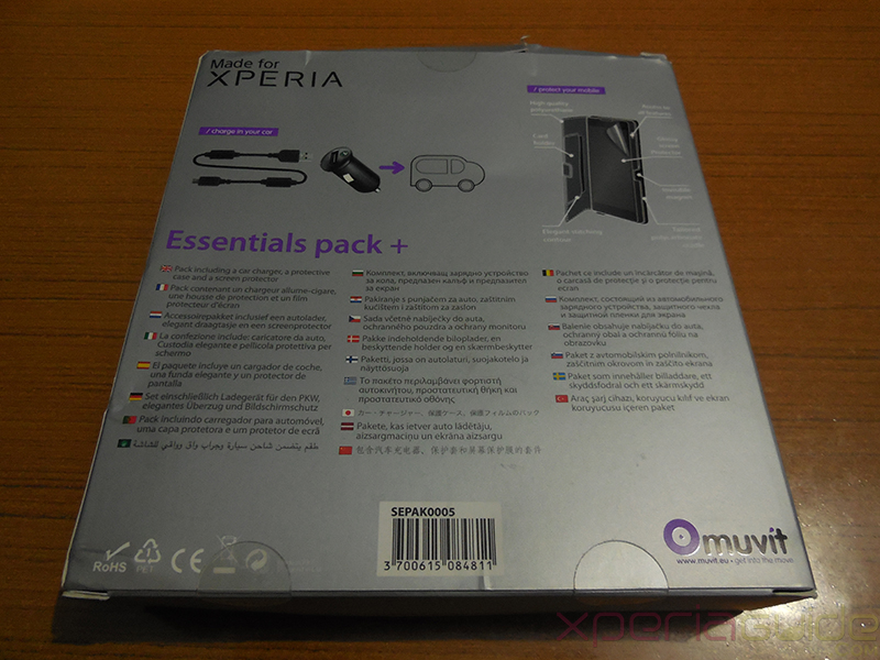 Muvit Essential pack for Xperia Z1 - Back Cover