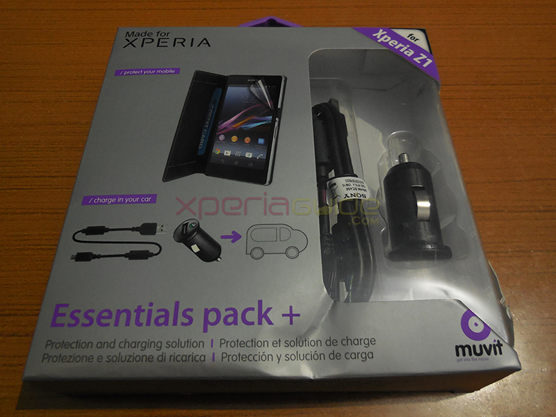 Muvit Essential pack for Xperia Z1 - Front Cover