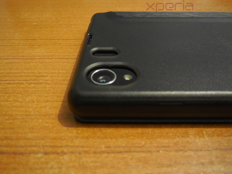 Xperia Z1 Side Flip Case from RockPhone - Camera Opening