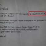 KitKat sent Nexus 7 2012 Tab to Indian winners