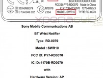 Sony BT Wrist Notifier SWR10 Spotted on FCC