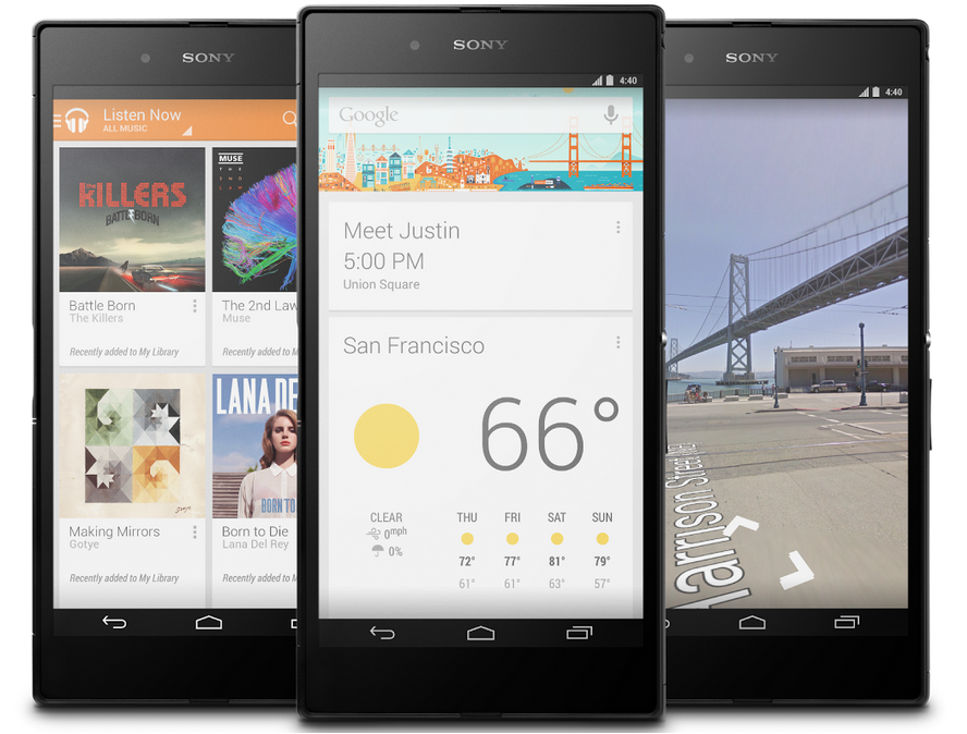 Stock Google Features on Sony Z Ultra Google Play Edition