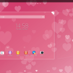 Xperia Themes on Tablet Z - Pink