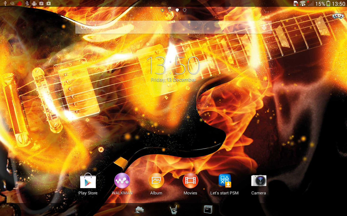 Xperia Themes on Tablet Z - Rock On