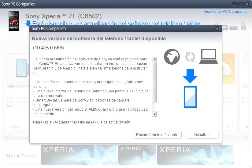 Xperia ZL Android 4.3 10.4.B.0.569 firmware update