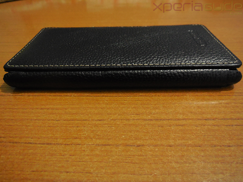 Closing flap side in Xperia Z1 Hard-shell flip Leather Case from TETDED