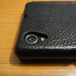 camera opening in Xperia Z1 Hard-shell flip Leather Case from TETDED