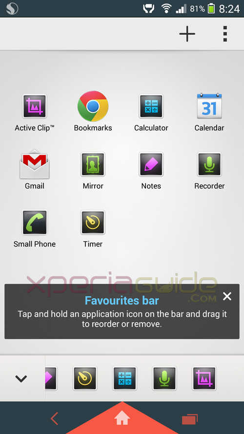 New Settings in Small apps in Xperia Z1 Android 4.3 14.2.A.0.290 firmware update
